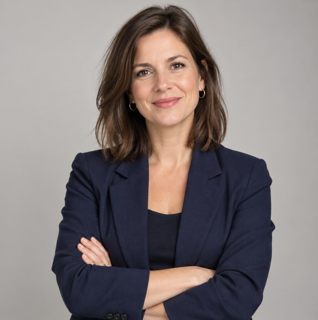 Portrait of a smiling woman in a blazer